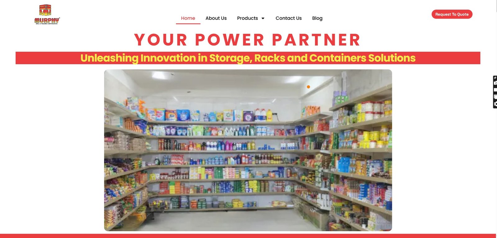 Racks Manufacturer Website Designed by Digilabz Digital